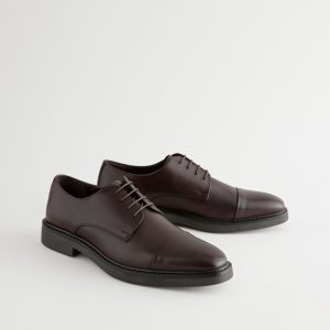 VER253 Brown Leather Toe Cap Shoes