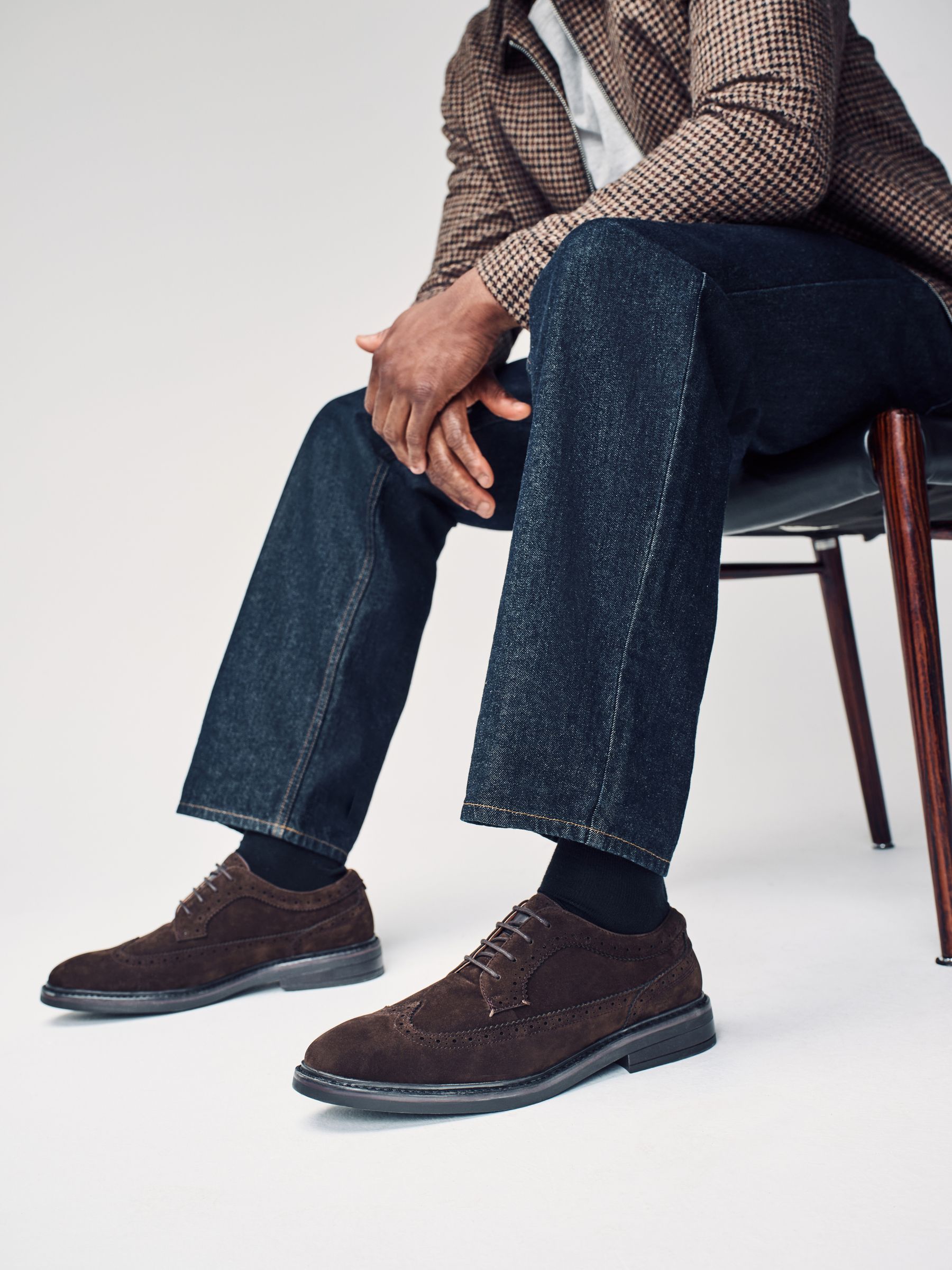 VER252 Brown Longwing Brogue Shoes - Image 2