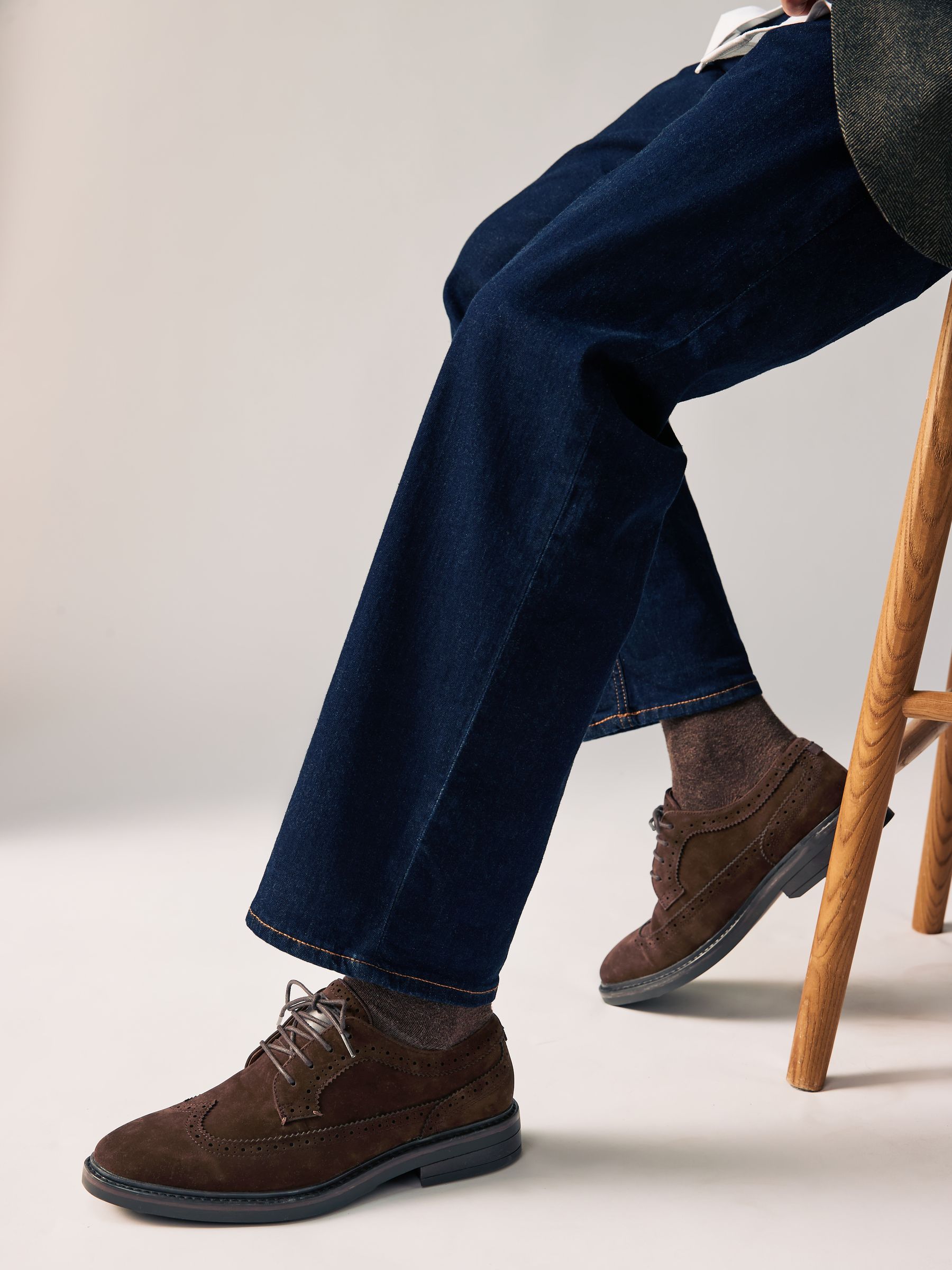 VER252 Brown Longwing Brogue Shoes - Image 3