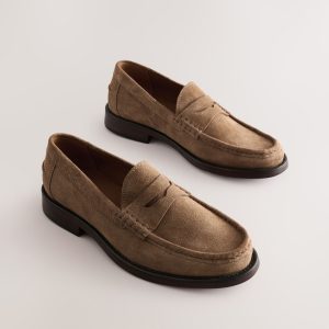 VER248 Wide Fit Suede Penny Loafers