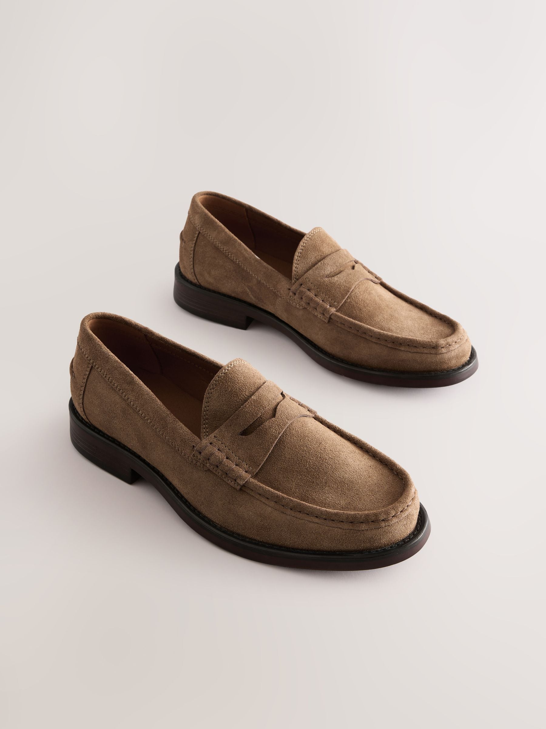VER248 Wide Fit Suede Penny Loafers