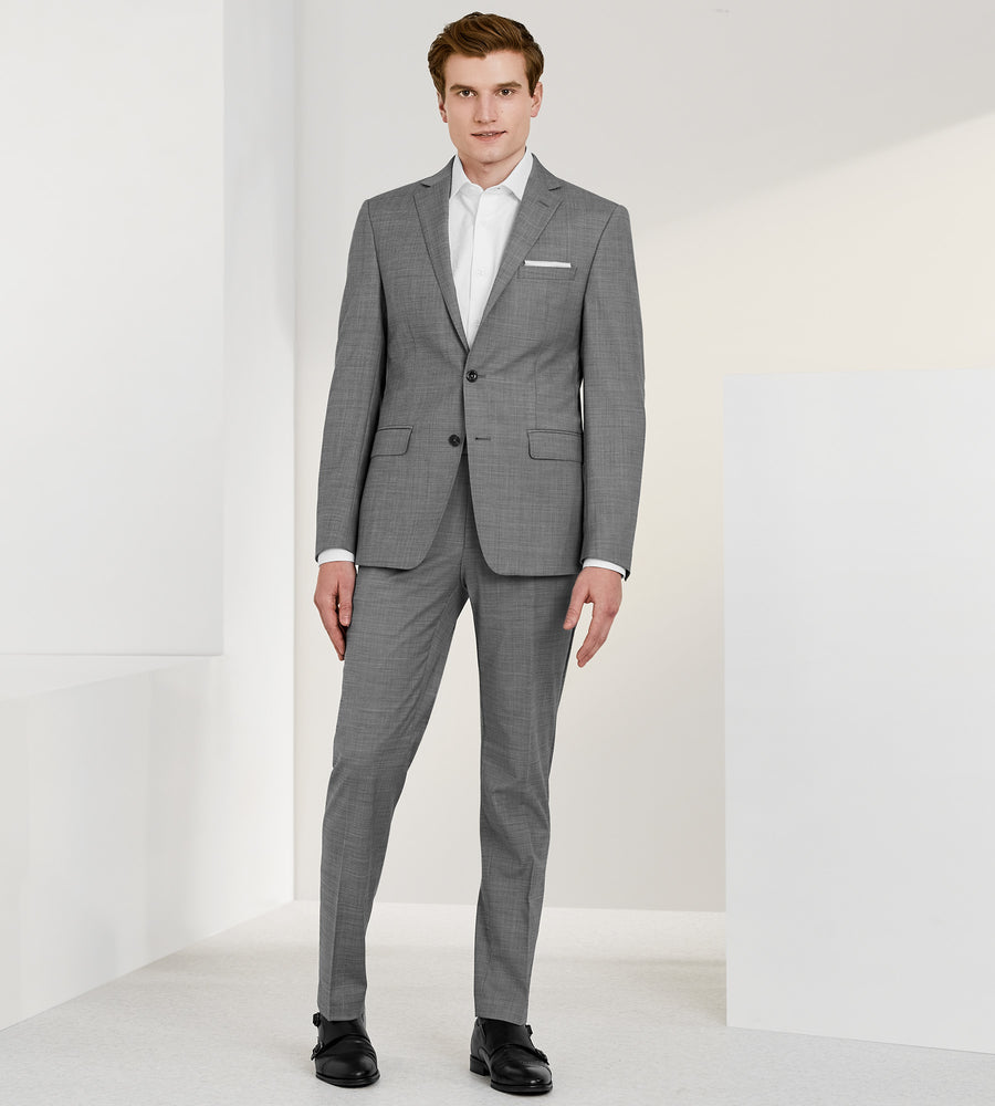 VER268 Slim Fit Stretch Solid Suit - Image 4