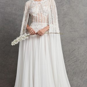 VER236 Embellished Chiffon Wedding Dress