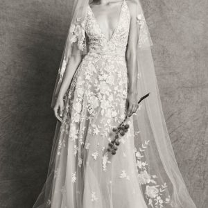 VER233 Floral Embroidered Wedding Dress
