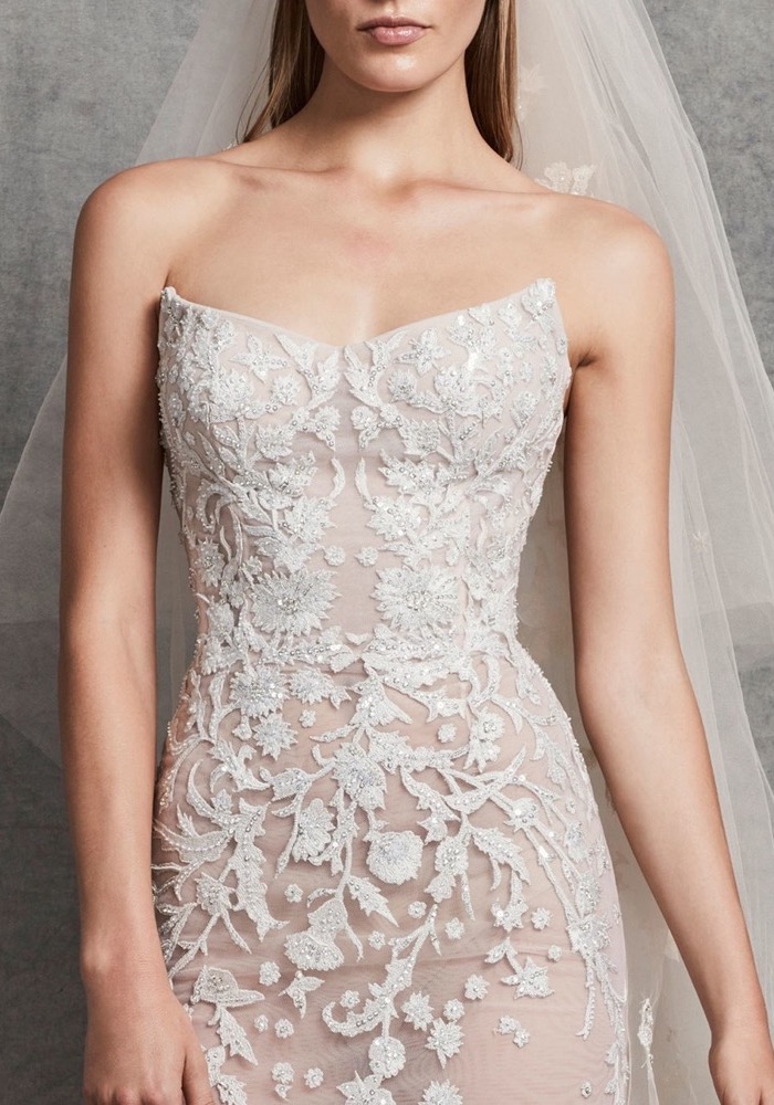 VER235 Heavily Beaded Mermaid Wedding Dress - Image 3